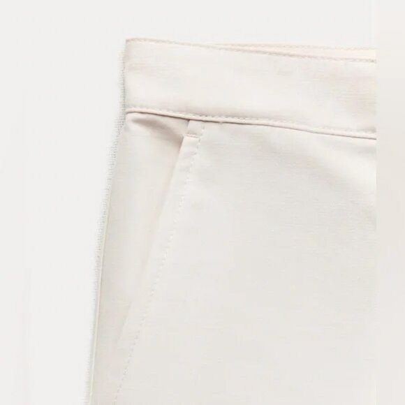 Zara NEW Ecru ZW Collection 100% Cotton Pants NWT Size S - Picture 11 of 11